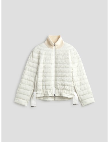 chaqueta blanca de mujer Herno Knit con plumón y cuello alto - MARFRANC