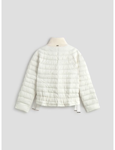 chaqueta blanca de mujer Herno Knit con plumón y cuello alto - MARFRANC