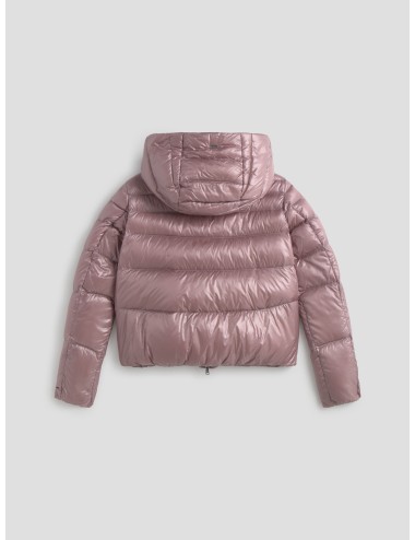 Bomber mujer Herno nylon ultraligero lila claro acolchado plumón capucha - MARFRANC