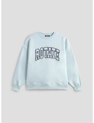 sudadera oversize ROTATE baby blue con bordado universitario - MARFRANC