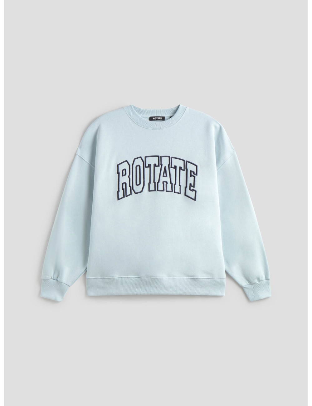 sudadera oversize ROTATE baby blue con bordado universitario - MARFRANC