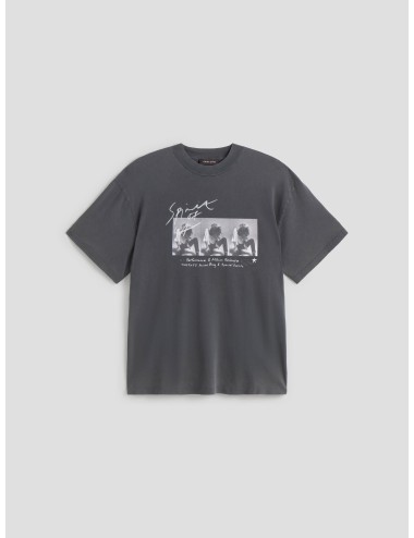 camiseta oversize negra mujer ANINE BING Spirit of LA - MARFRANC