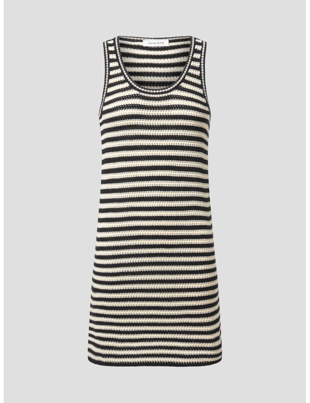 vestido mini blanco y negro ANINE BING mujer - MARFRANC
