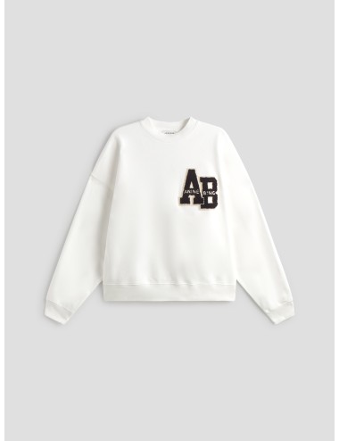 sudadera oversize blanca mujer anine bing algodón orgánico - MARFRANC