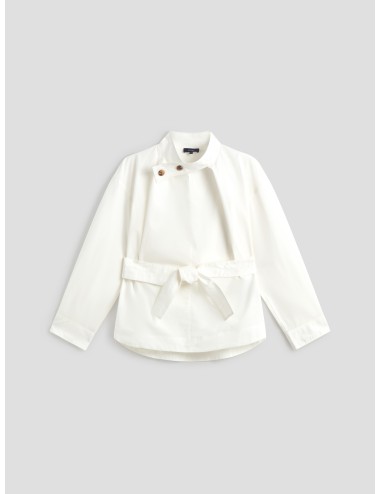 Blusa FELICITE blanca Soeur mujer algodón cuello alto - MARFRANC