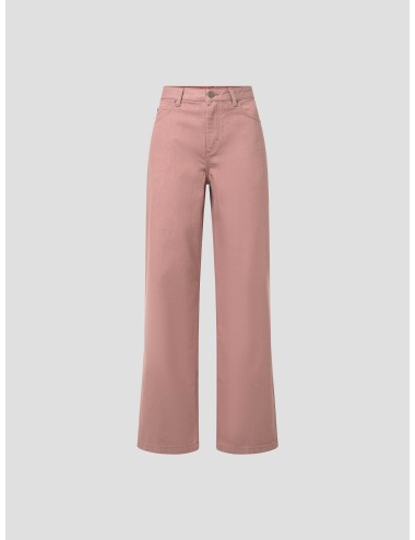 Vaquero rosa mujer Soeur Calvin algodón corte recto tiro medio - MARFRANC