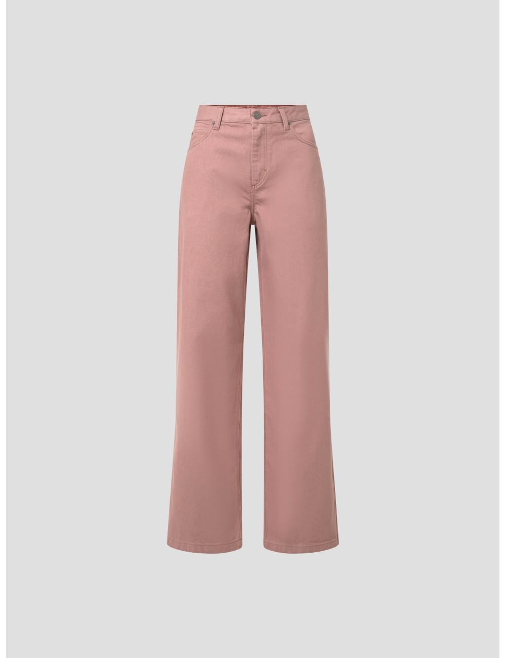Vaquero rosa mujer Soeur Calvin algodón corte recto tiro medio - MARFRANC
