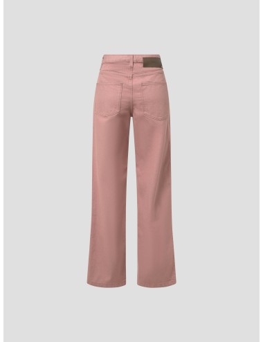 Vaquero rosa mujer Soeur Calvin algodón corte recto tiro medio - MARFRANC