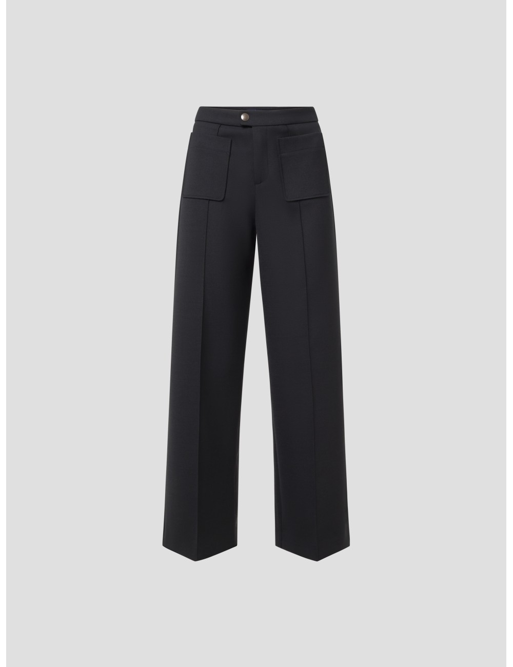 Pantalón recto negro HARRY Soeur mujer con bolsillos y pliegue central - MARFRANC
