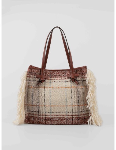 Bolso Marcella Gianni Chiarini marrón claro con flecos de lana - MARFRANC