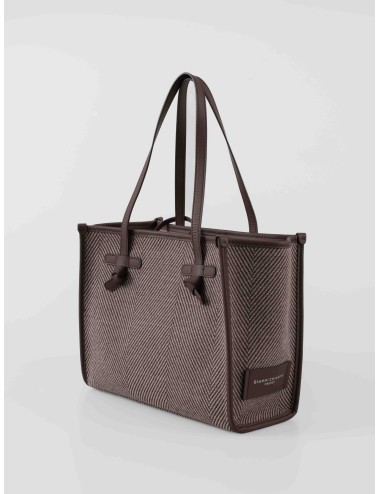 bolso shopper Gianni Chiarini Marcella marrón espiga - MARFRANC