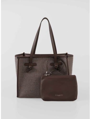bolso shopper Gianni Chiarini Marcella marrón espiga - MARFRANC