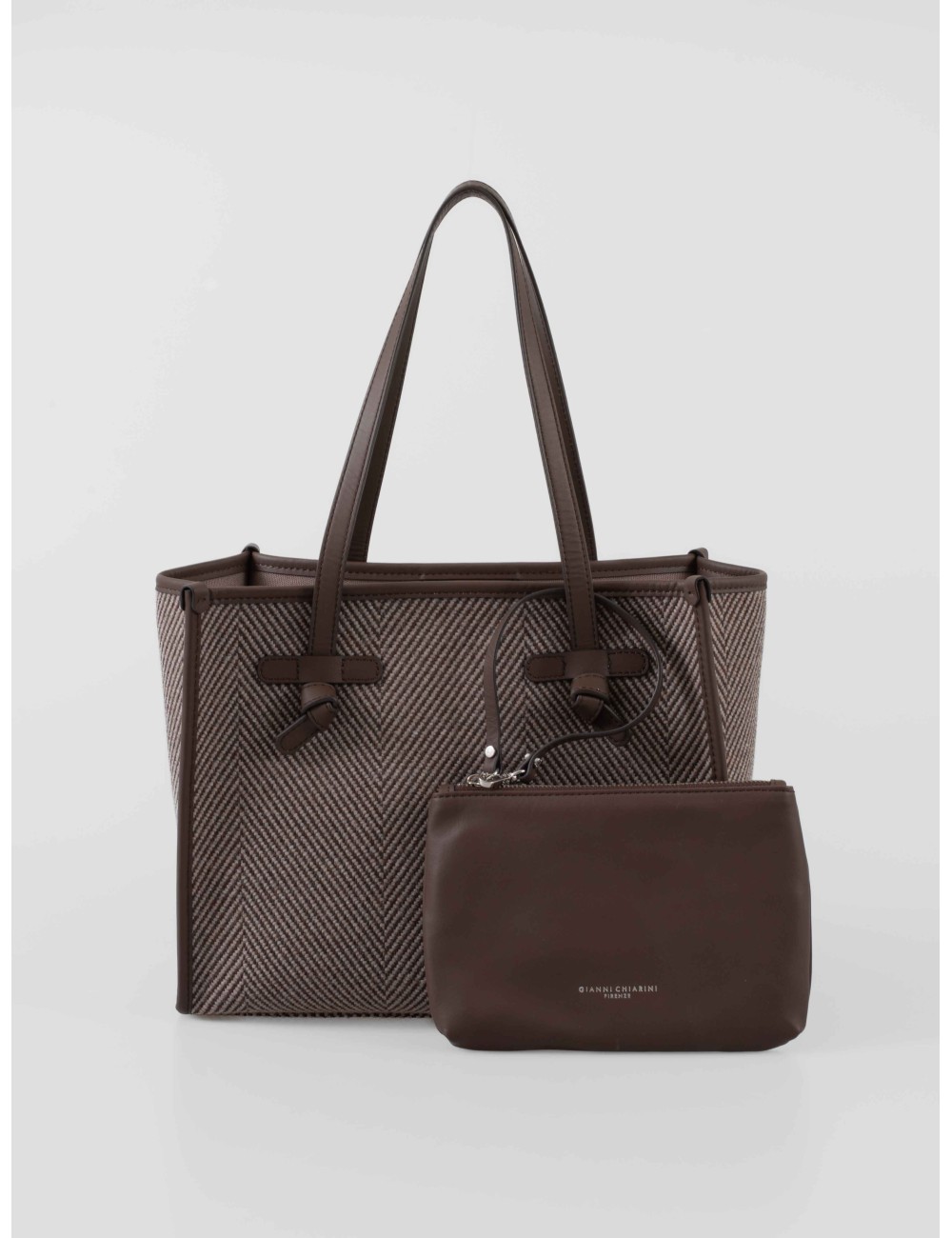 bolso shopper Gianni Chiarini Marcella marrón espiga - MARFRANC bolso shopper Gianni Chiarini Marcella marrón espiga - MARFRANC