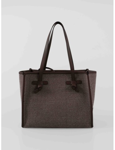 bolso shopper Gianni Chiarini Marcella marrón espiga - MARFRANC