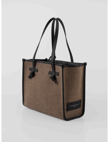 bolso shopper Gianni Chiarini Marcella negro espiga - MARFRANC