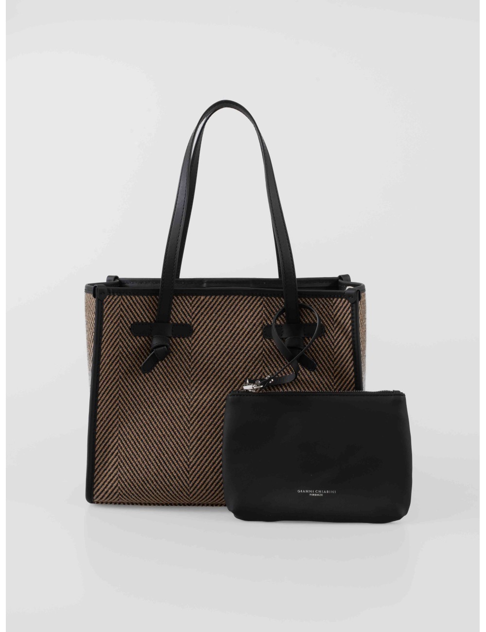 bolso shopper Gianni Chiarini Marcella negro espiga - MARFRANC