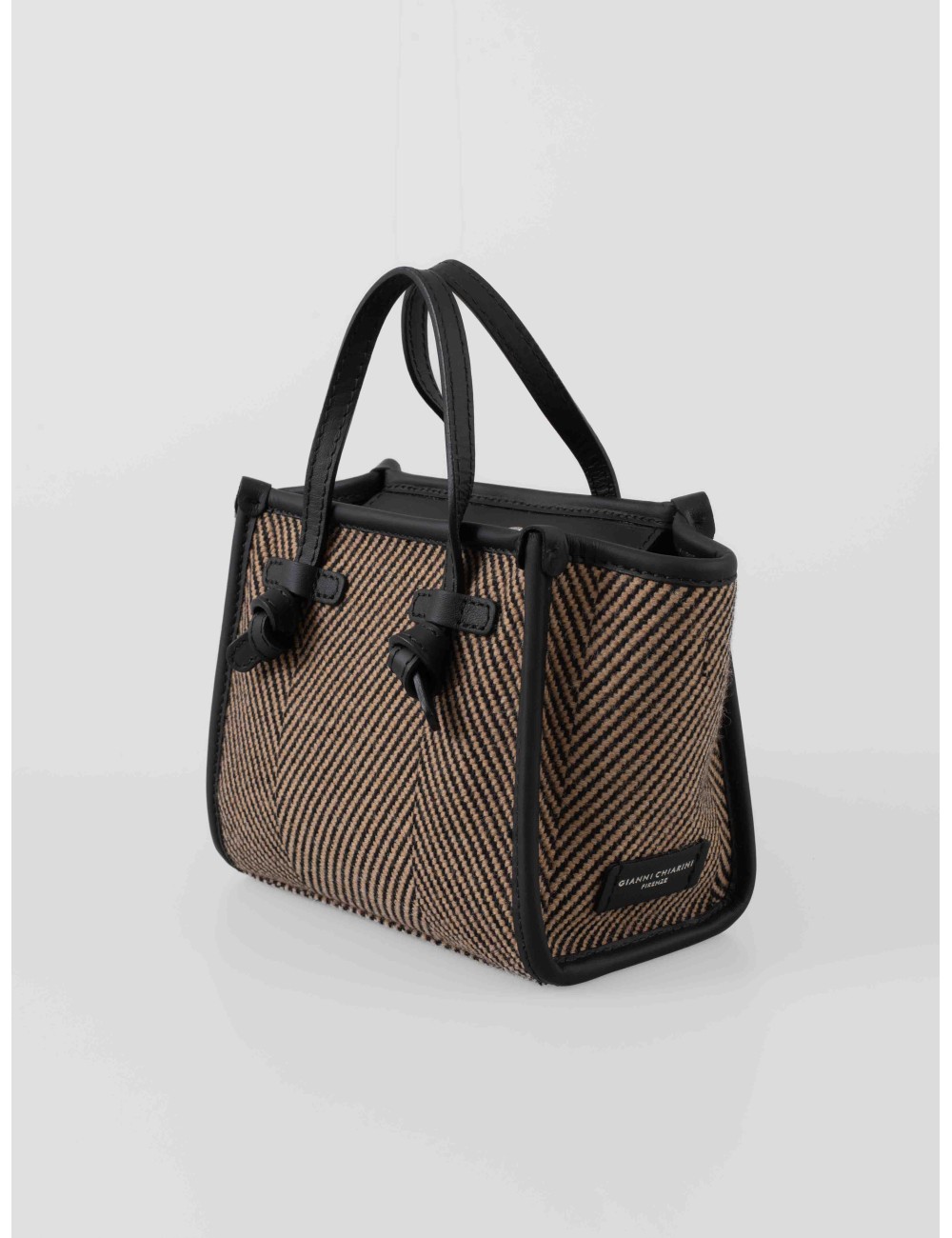 bolso shopper Gianni Chiarini Marcella negro espiga - MARFRANC