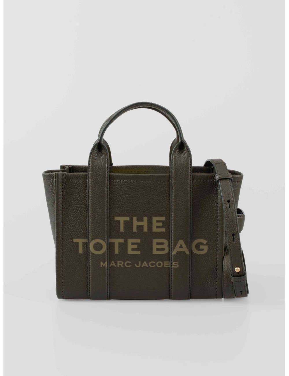 Bolso tote de cuero Marc Jacobs color verde para mujer con correa ajustable y cremallera superior - MARFRANC