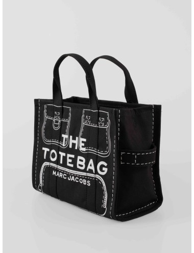 bolso marc jacobs trompe l'oeil negro mujer lona algodón - MARFRANC