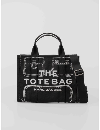 bolso marc jacobs trompe l'oeil negro mujer lona algodón - MARFRANC