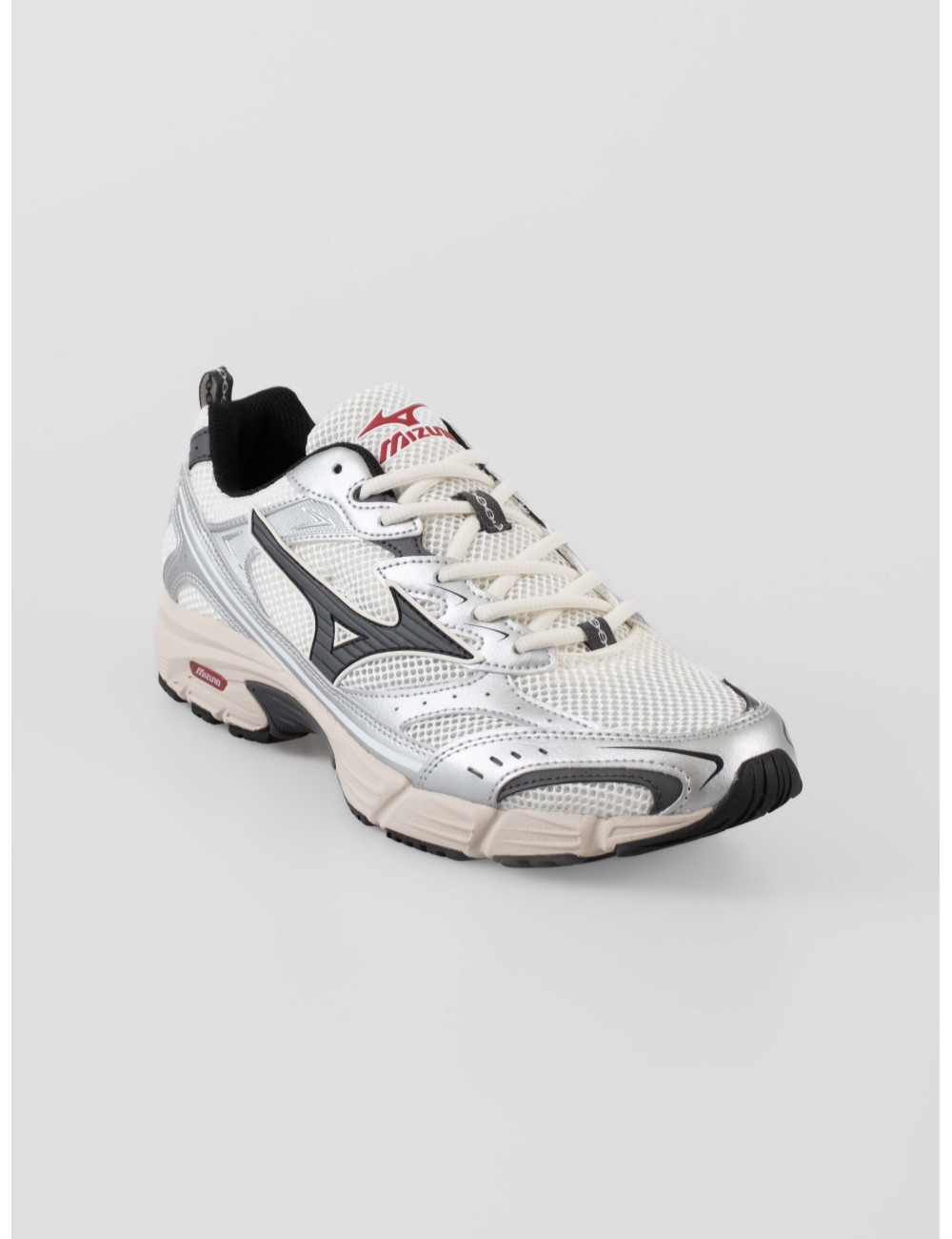 Zapatillas Mizuno MXR Sport hombre blanco plateado vista lateral - MARFRANC