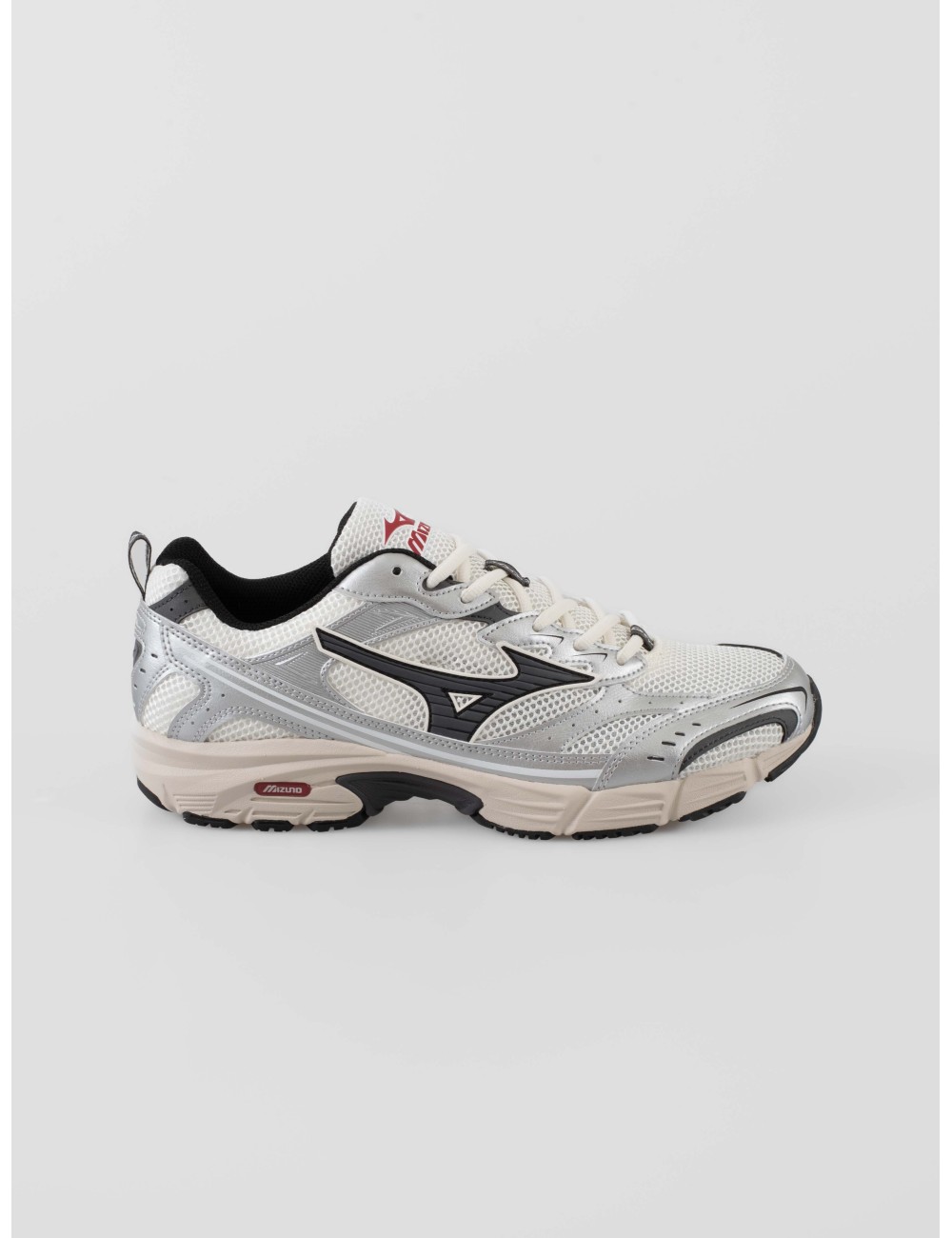 Zapatillas Mizuno MXR Sport hombre blanco plateado vista lateral - MARFRANC