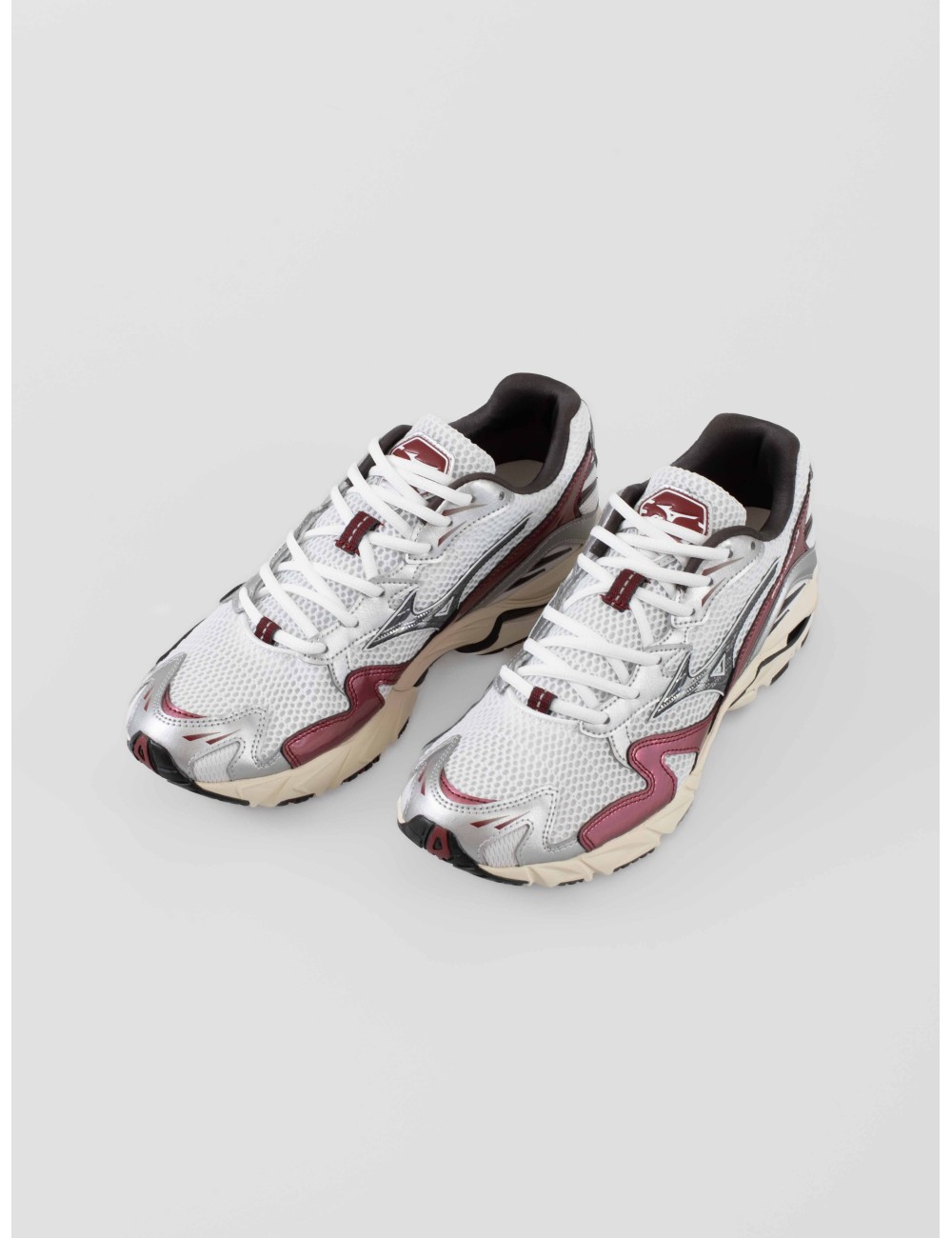 Zapatillas Mizuno MXR Sport hombre blanco granate vista lateral - MARFRANC
