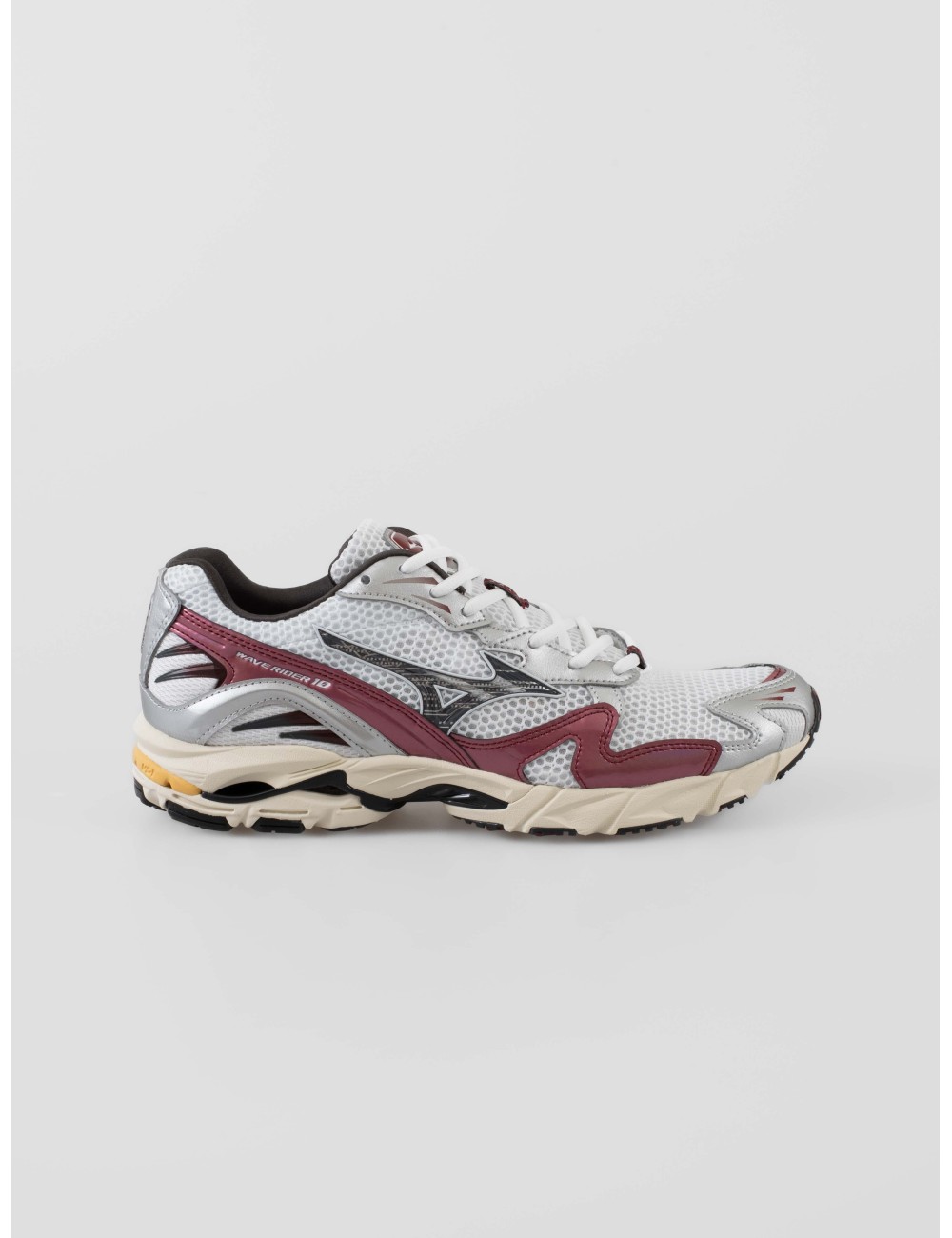 Zapatillas Mizuno MXR Sport hombre blanco granate vista lateral - MARFRANC