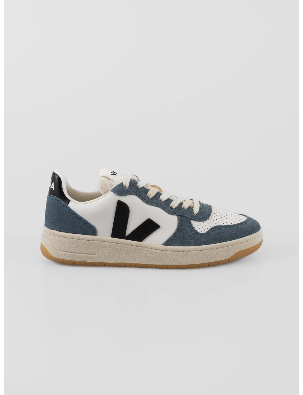 Zapatillas VEJA V-10 PRIME hombre blancas y azules - MARFRANC