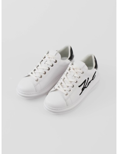 Zapatillas Kapri  de Karl Lagerfeld para mujer, en elegante color blanco con logo lateral en contraste oscuro - MARFRANC