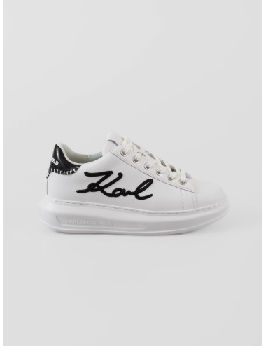 Zapatillas Kapri  de Karl Lagerfeld para mujer, en elegante color blanco con logo lateral en contraste oscuro - MARFRANC