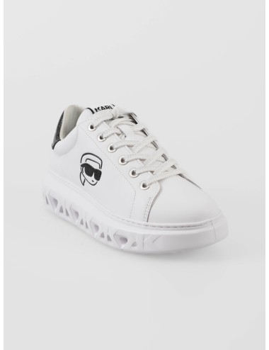 Zapatillas Kapri Kite de Karl Lagerfeld para mujer en acabado minimalista blanco con detalles sutiles plateados - MARFRANC