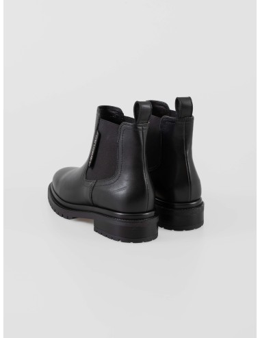 botas mujer Karl Lagerfeld negras cuero y textil suela dentada BINKY ANDLE GORE - MARFRANC