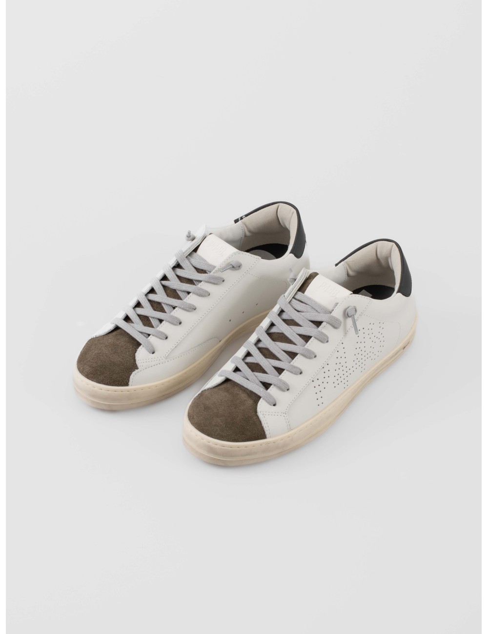 zapatillas P448 CoJohn hombre cuero blanco kaki suela goma - MARFRANC zapatillas P448 CoJohn hombre cuero blanco kaki suela goma - MARFRANC