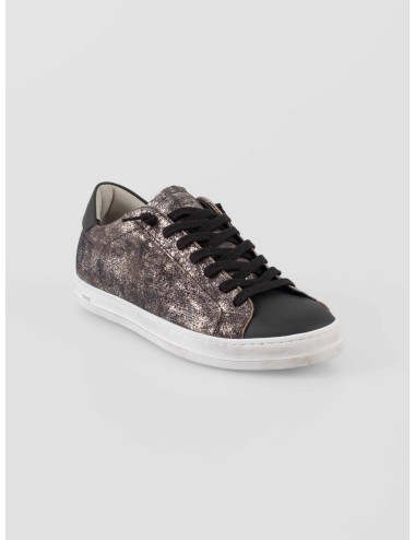 zapatillas P448 CoJohn mujer cuero negro cobre suela goma - MARFRANC
