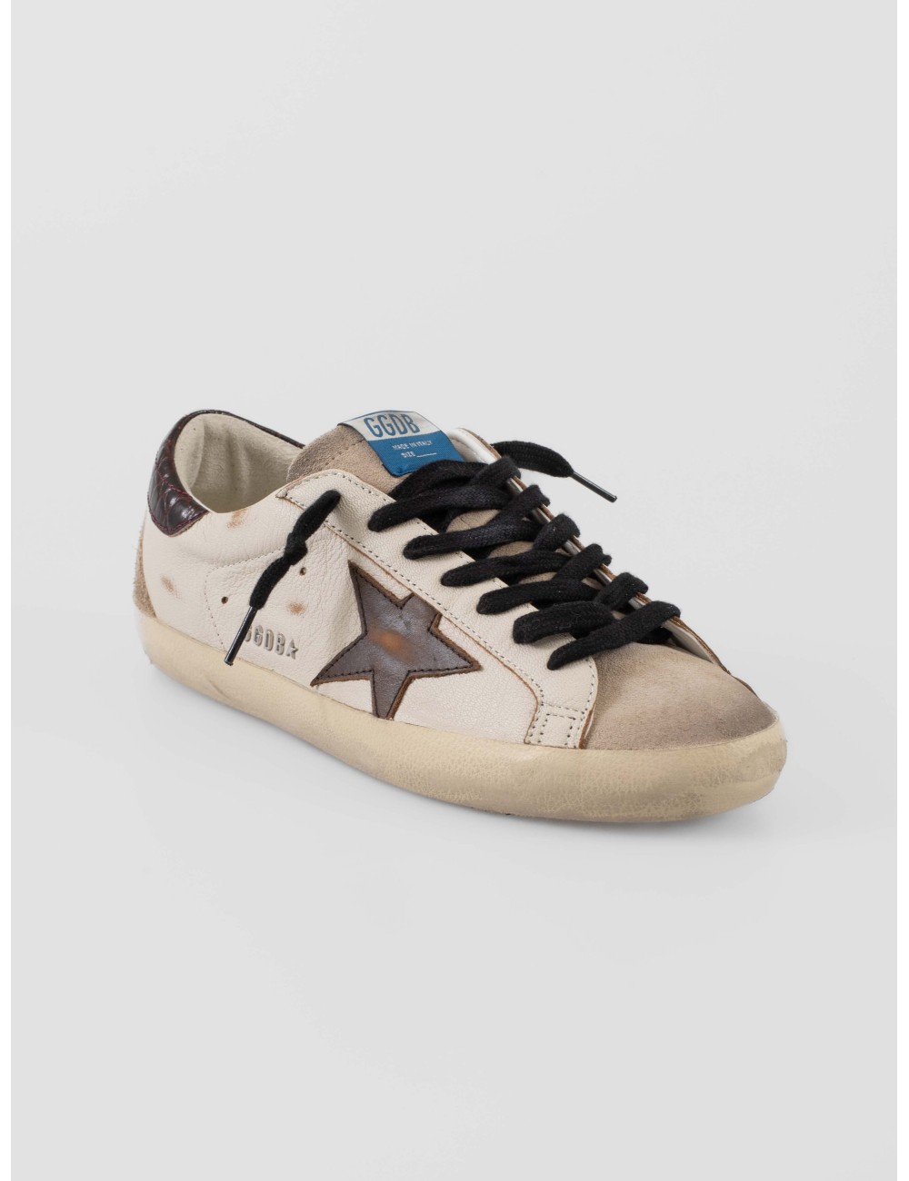 Zapatillas Golden Goose SUPER-STAR hombre blanco beige con estrella marrón - MARFRANC Zapatillas Golden Goose SUPER-STAR hombre blanco beige con estrella marrón - MARFRANC