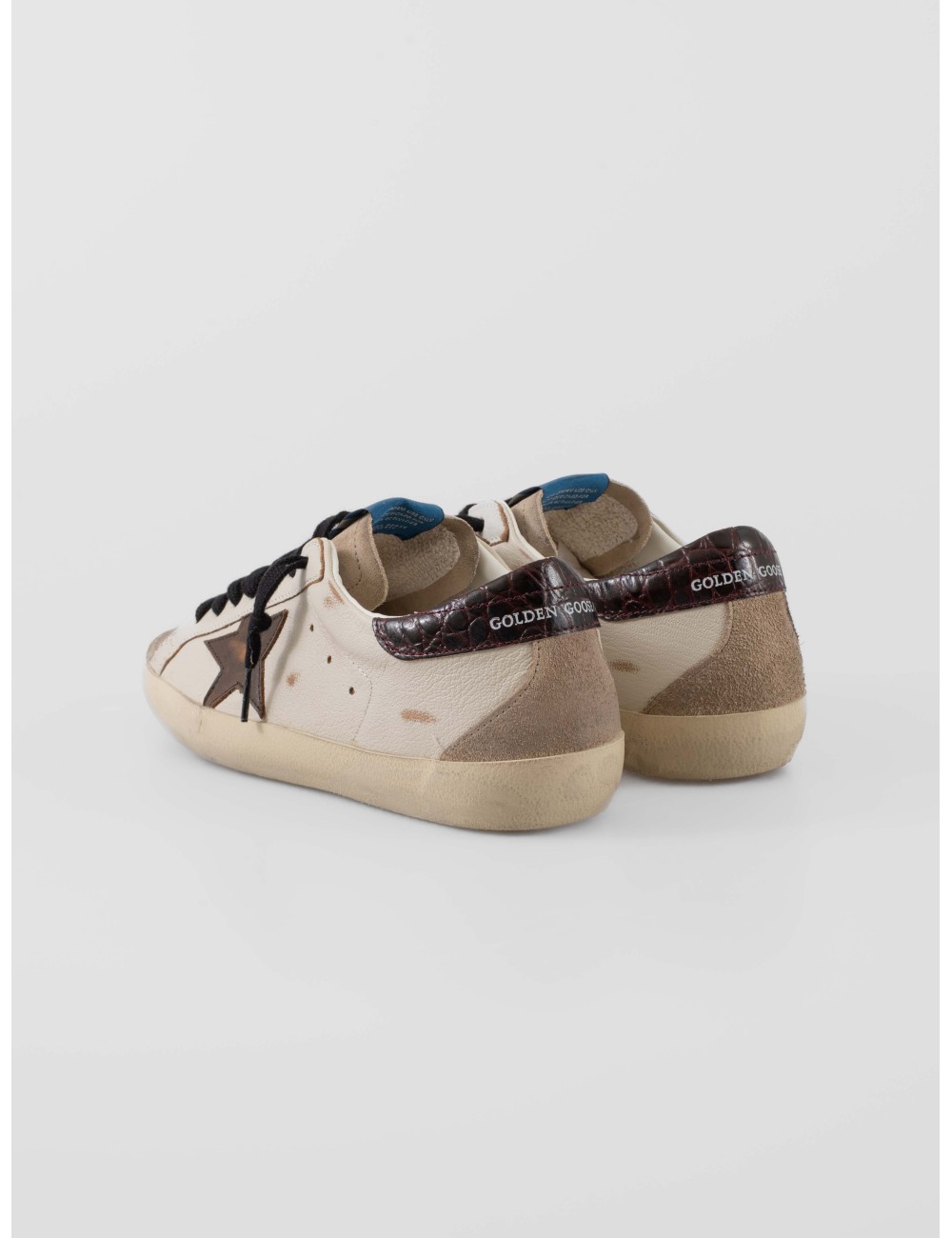 Zapatillas Golden Goose SUPER-STAR hombre blanco beige con estrella marrón - MARFRANC Zapatillas Golden Goose SUPER-STAR hombre blanco beige con estrella marrón - MARFRANC