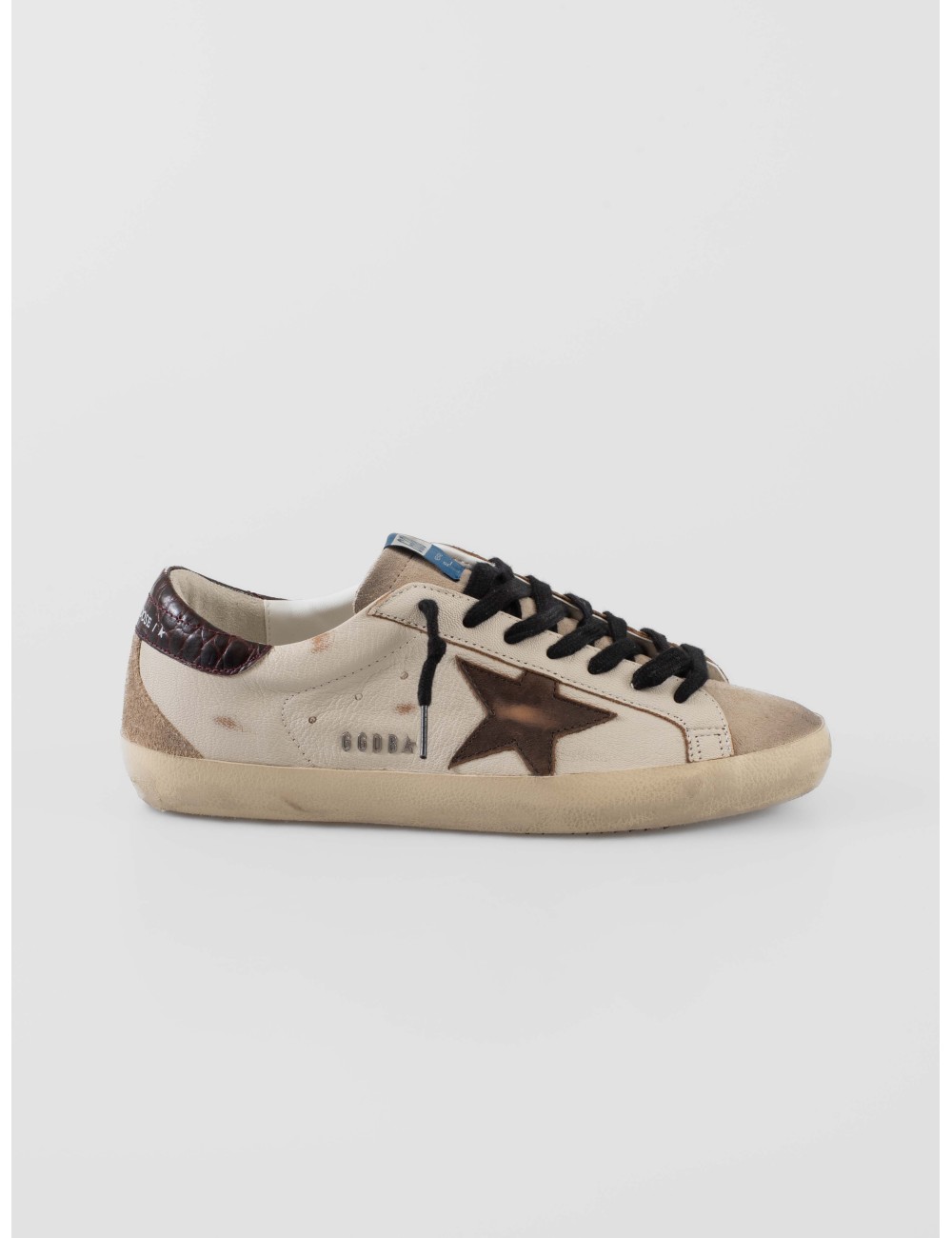Zapatillas Golden Goose SUPER-STAR hombre blanco beige con estrella marrón - MARFRANC Zapatillas Golden Goose SUPER-STAR hombre blanco beige con estrella marrón - MARFRANC