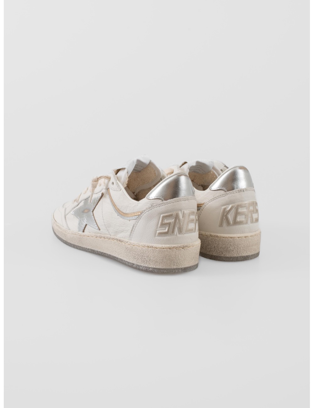 Zapatillas Ballstar de Golden Goose Padded Collar de piel blanca con diseño retro - MARFRANC