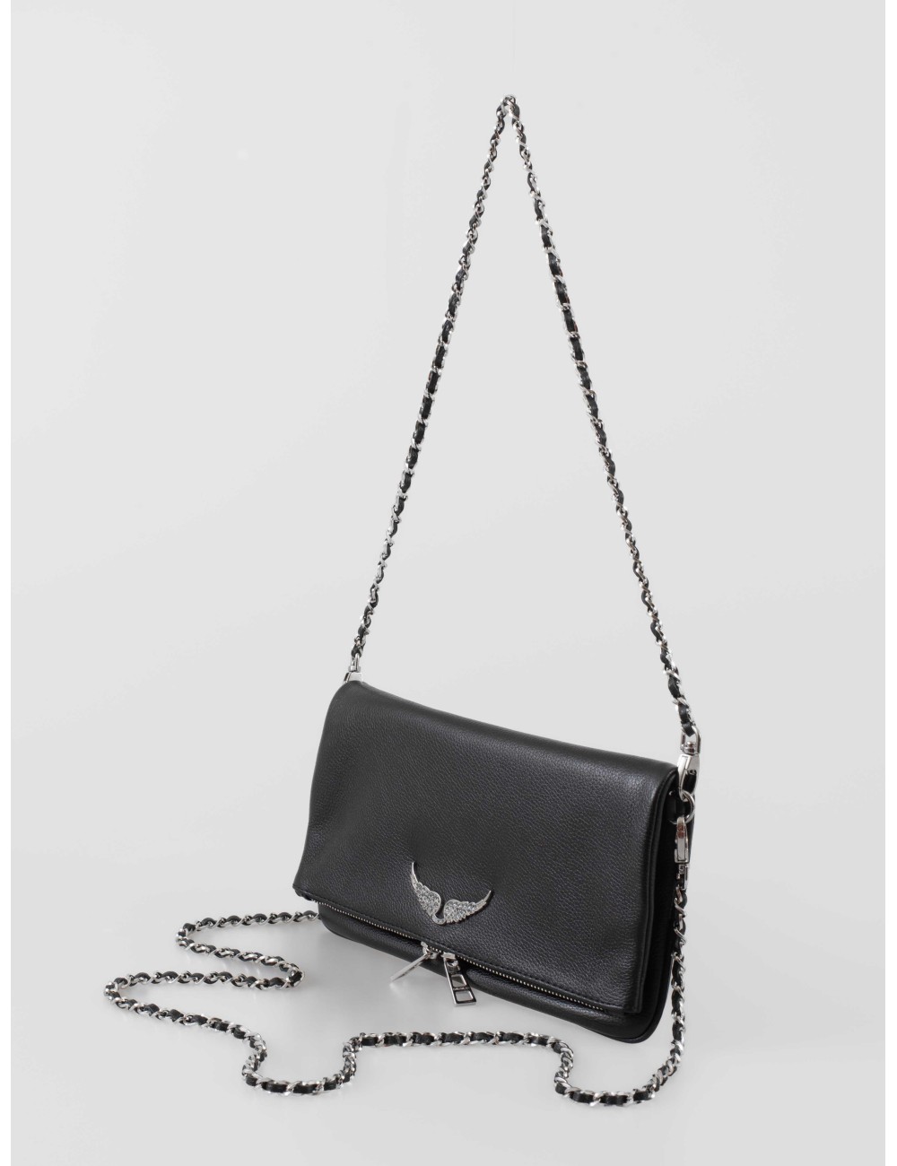 El bolso de mano Rock de Zadig & Voltaire para mujer se presenta en un elegante negro - MARFRANC