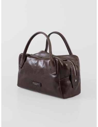 Bolso Emily Gianni Chiarini espresso de piel con diseño baúl - MARFRANC