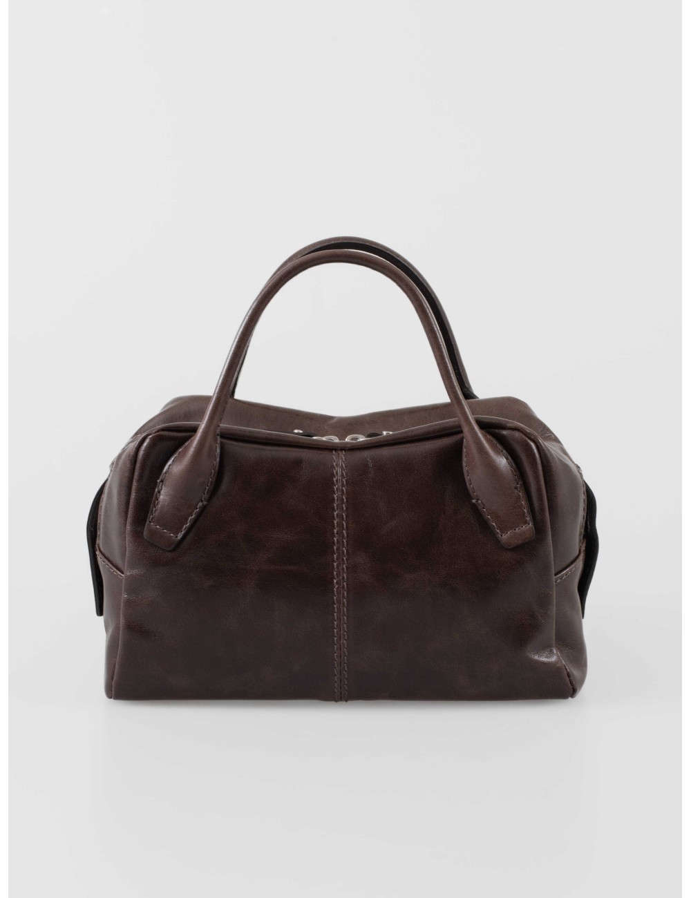 Bolso Emily Gianni Chiarini espresso de piel con diseño baúl - MARFRANC