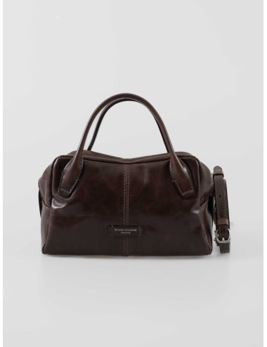 Bolso Emily Gianni Chiarini espresso de piel con diseño baúl - MARFRANC