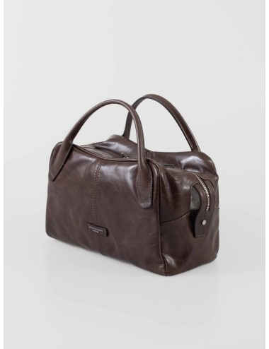 Bolso Emily Gianni Chiarini espresso de piel con diseño baúl - MARFRANC