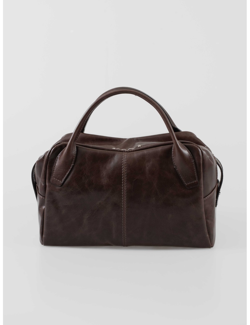 Bolso Emily Gianni Chiarini espresso de piel con diseño baúl - MARFRANC