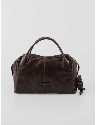 Bolso Emily Gianni Chiarini espresso de piel con diseño baúl - MARFRANC