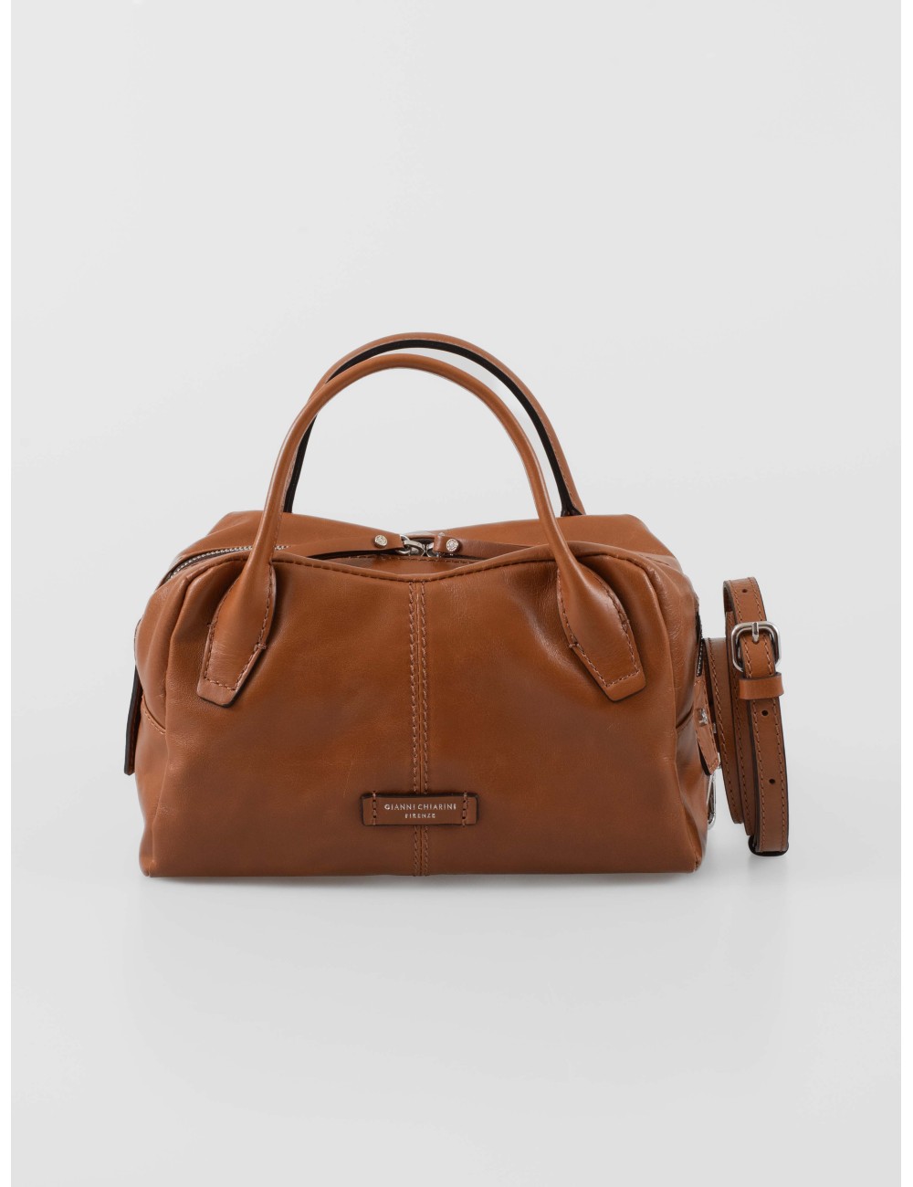 Bolso Emily Gianni Chiarini cuoio de piel con diseño baúl - MARFRANC