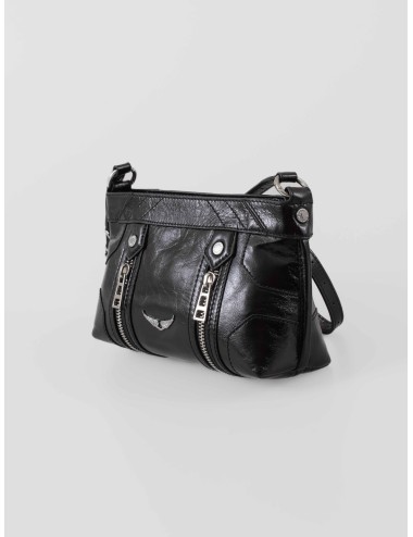 El Sunny Moody de Zadig & Voltaire, en brillante piel de vaca negra con acabado vintage - MARFRANC