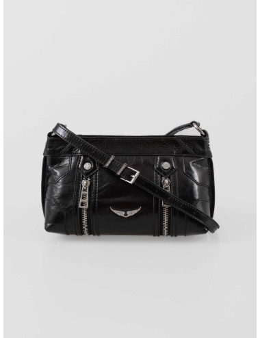 El Sunny Moody de Zadig & Voltaire, en brillante piel de vaca negra con acabado vintage - MARFRANC