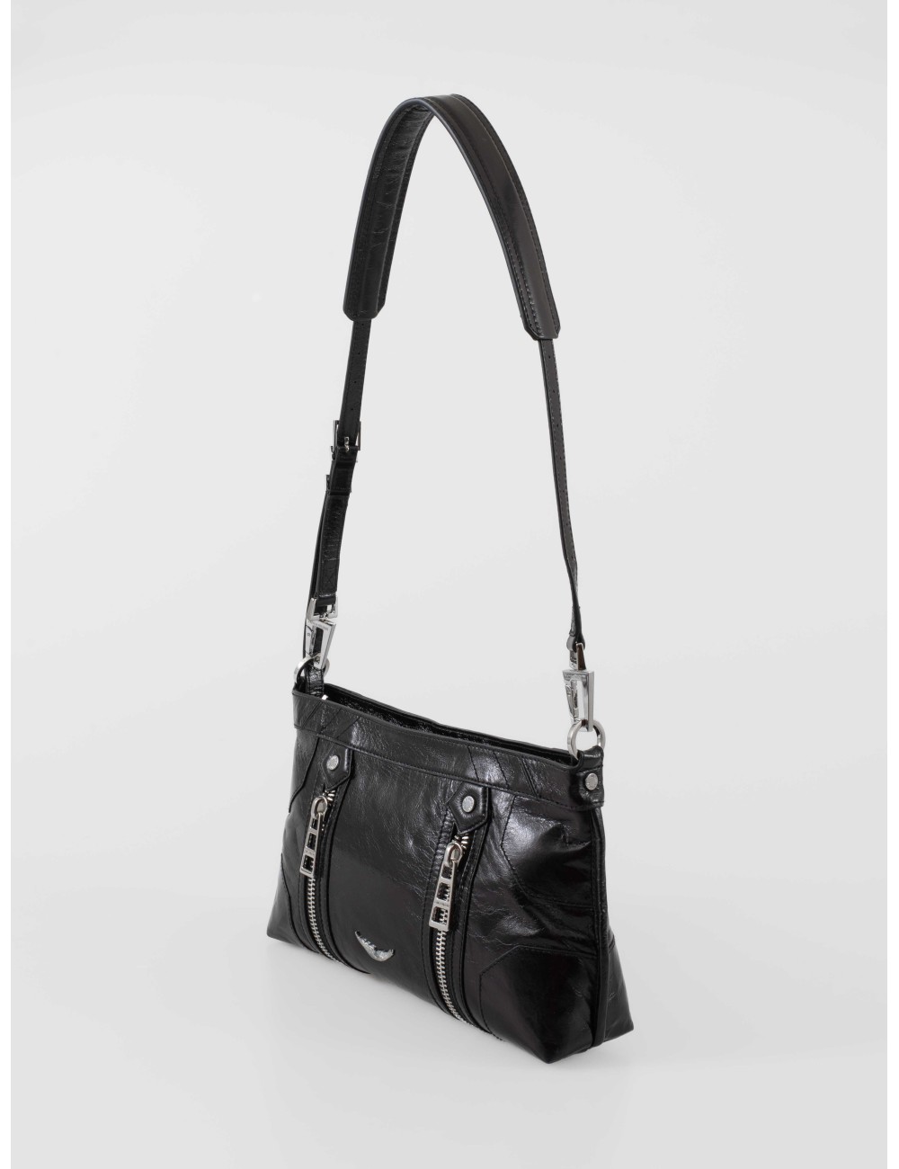 El Sunny Moody de Zadig & Voltaire es un bolso shoulder/crossbody en piel de vaca negra - MARFRANC